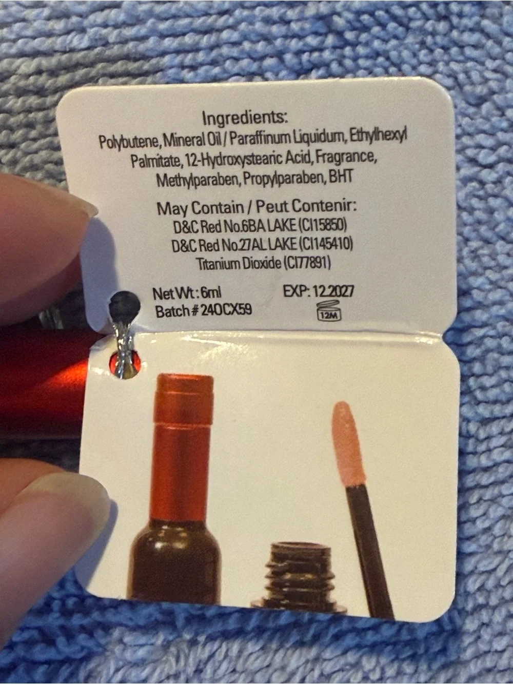 Avenue 9 Cherry Wine Bottle Lip Gloss, new/unopened. Exp 12/2027